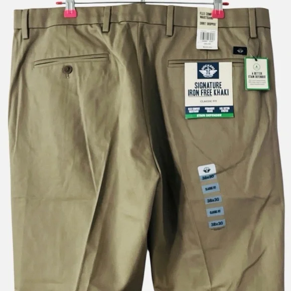 Dockers Signature Iron Free Khaki Straight Fit Stain Defender Pants Size 40x32 - Picture 6 of 9